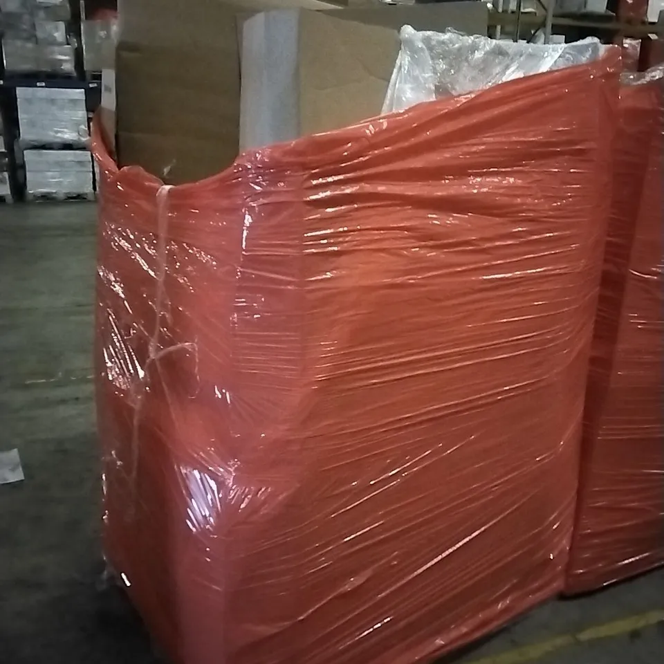 PALLET OF ASSORTED ITEMS INCLUDING MUTE SEAT COVER, SHOE HAT STAND, WINDOW FILM, WINDOW SHADE, DRYING RACK,  SORTFIELD CONVECTOR HEATER 