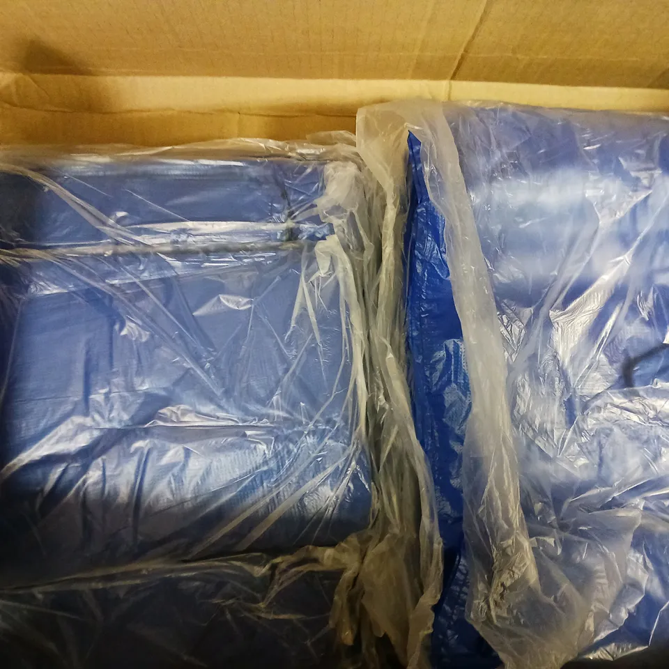 APPROXIMATELY 200 BLUE PLASTIC CARRIER BAGS