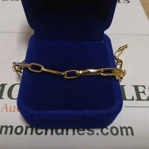 GOLD 9CT ITALIAN GOLD PAPERCLIP BRACELET 2.1G