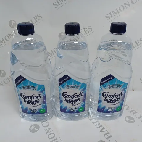 BOX OF 3X1L COMFORT INTENSE VAPORESSE IRONING WATER FRESH SKY