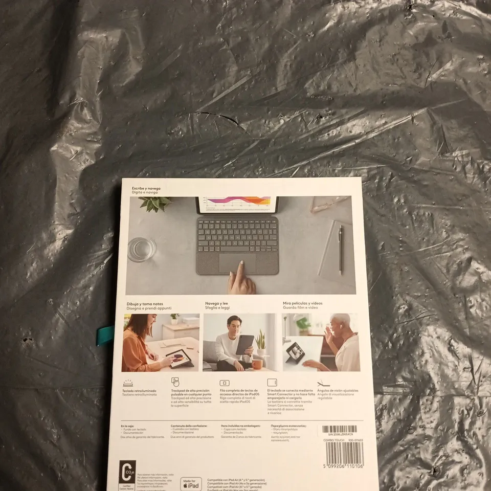 LOGITECH COMBO TOUCH KEYBOARD CASE FOR IPAD AIR (4TH & 5TH GENERATION) – BOXED