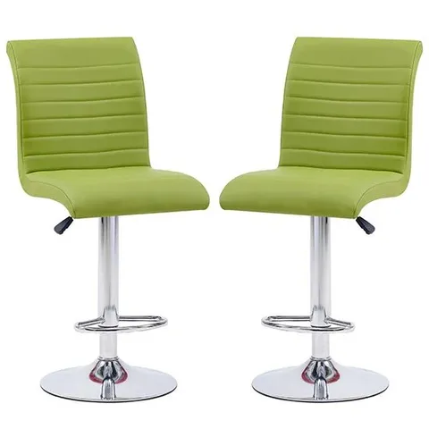 BOXED RIPPLE BAR STOOL - LIME GREEN (1 BOX)