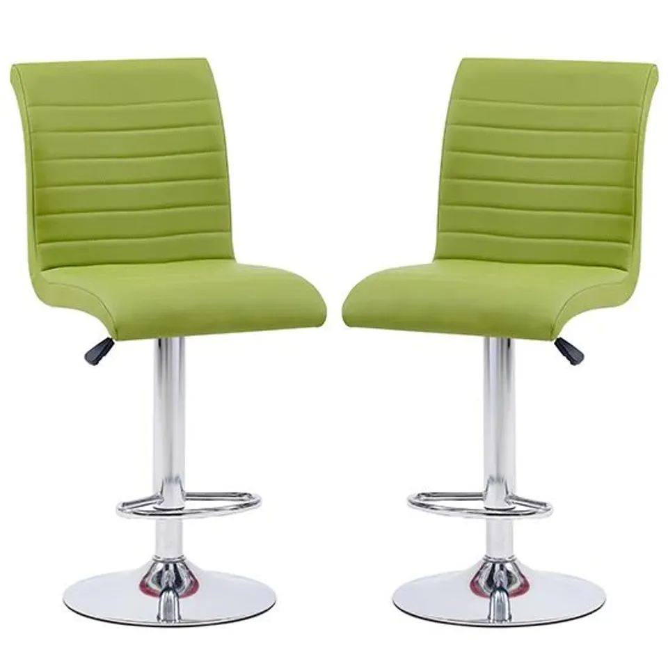 BOXED RIPPLE BAR STOOL - LIME GREEN (1 BOX)