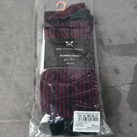 CREW CLOTHING COMPANY BAMBOO SOCKS FOR HIM – ONE SIZE