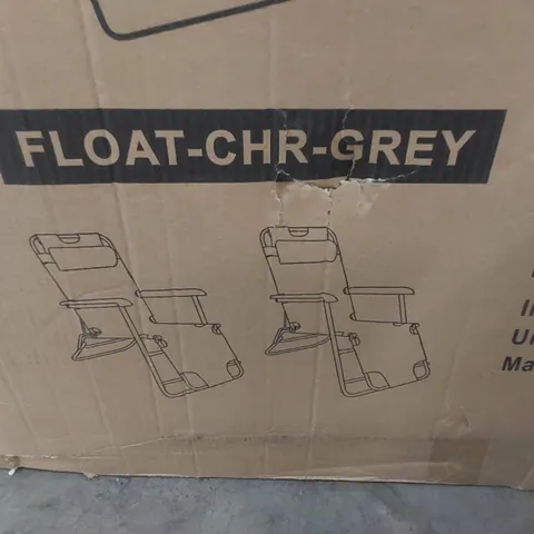 BOXED SET OF 2 NEO SUN LOUNGERS - GREY 