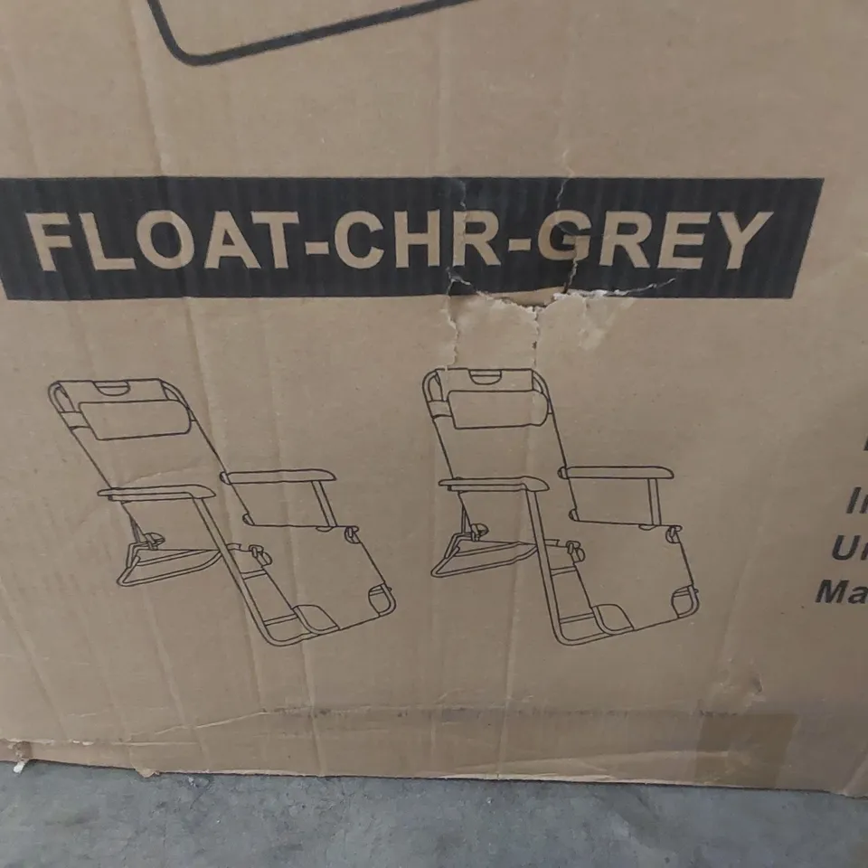 BOXED SET OF 2 NEO SUN LOUNGERS - GREY 