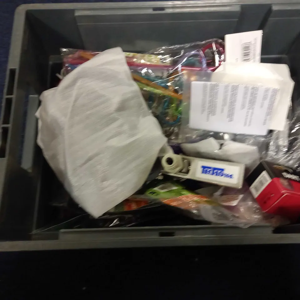 LOT OF ASSORTED HOUSEHOLD GOODS TO INCLUDE WHITE ROLL TAPE, CREPE BANDAGES, AND MAGNETIC CHARGER ETC.