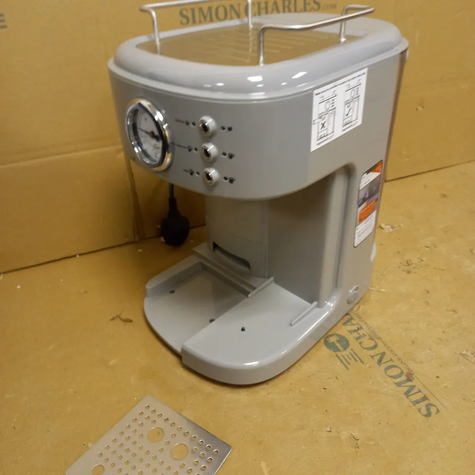 SWAN RETRO GREY ESPRESSO COFFEE MACHINE