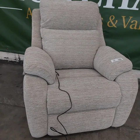 QUALITY BRITISH DESIGNER G PLAN KINGSBURY POWER RECLINING THREE SEATER SOFA VICTORIA JUTE FABRIC