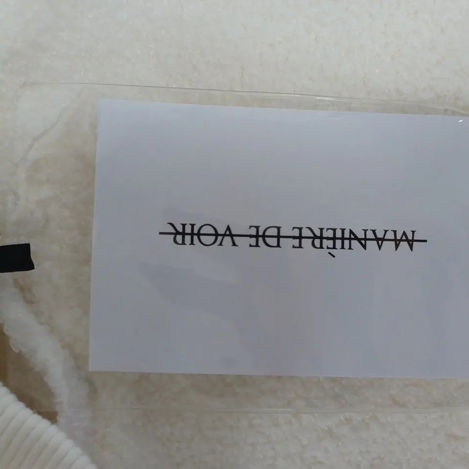 MANIERE DE VOIR CREAM LOGO WOOL JOGGERS- SIZE UNSPECIFIED 