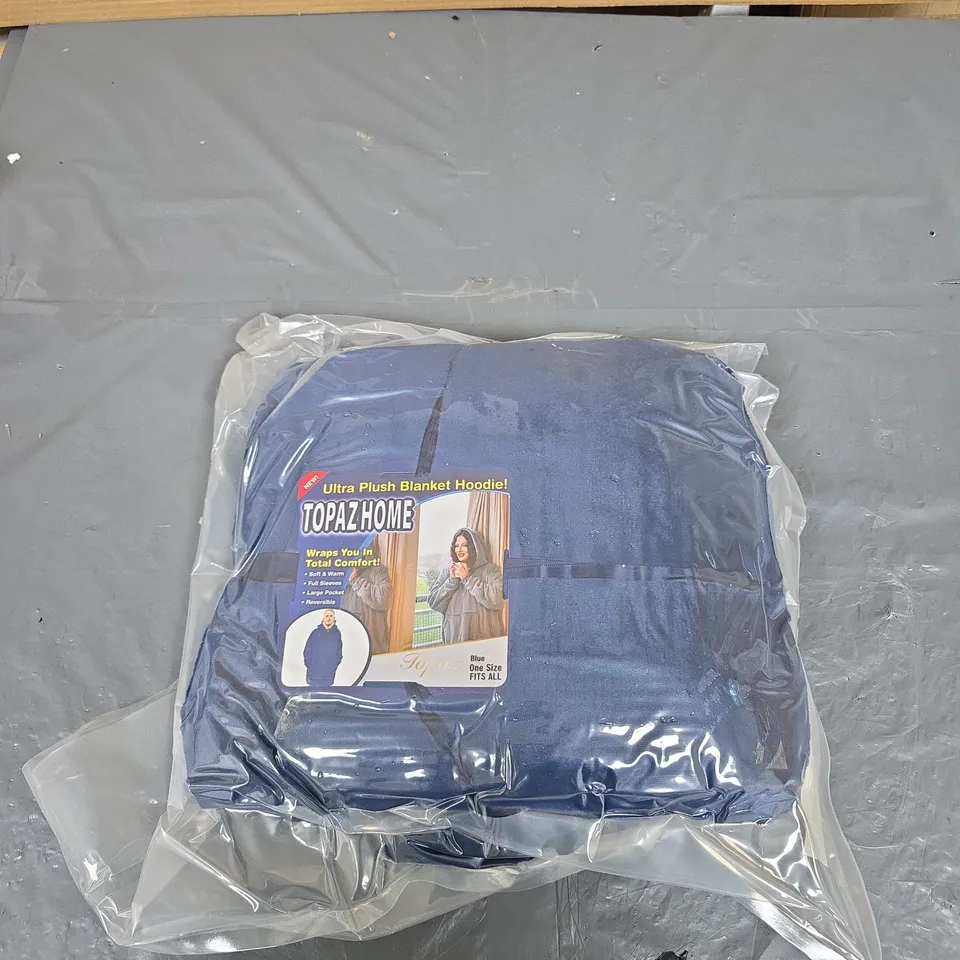 TOPAZ HOME ULTRA PLUSH BLANKET HOODIE – BLUE, ONE SIZE 8 ITEMS ALTOGETHER .