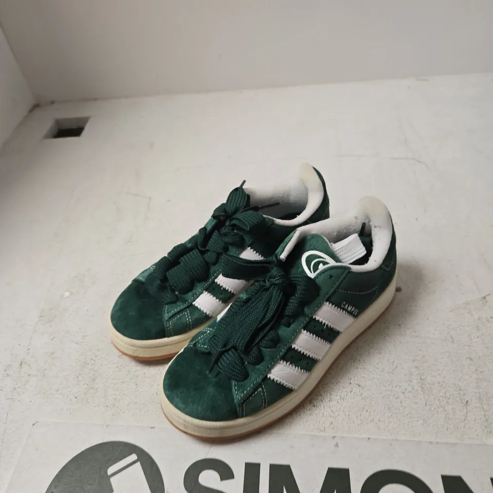 ADIDAS GAZELLE GREEN SUEDE TRAINERS UK 4