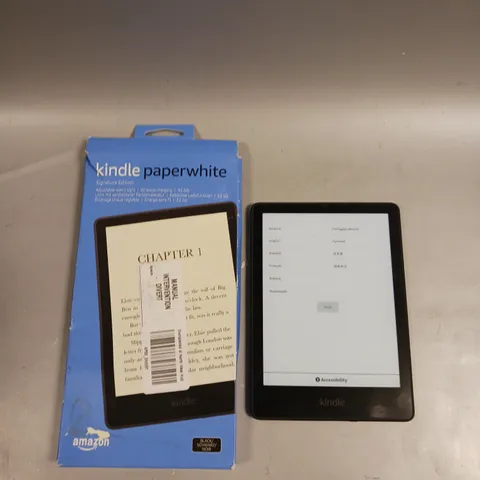 BOXED KINDLE PAPERWHITE SIGNATURE EDITION E-READER