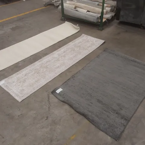 STILLAGE CONTAINING APPROXIMATELY 12x ASSORTED DESIGNER AREA RUGS // STILLAGE NOT INCLUDED