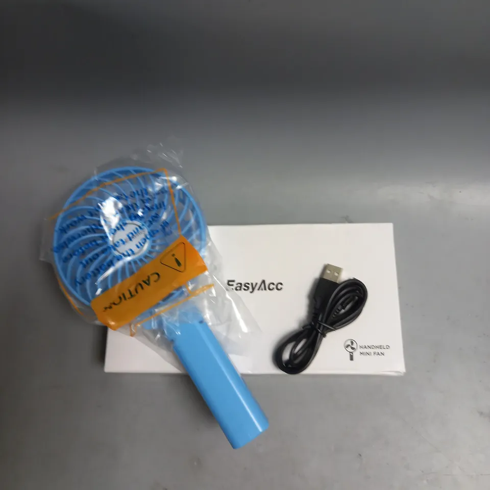 BOXED EASYACC HANDHELD MINI FAN IN BLUE