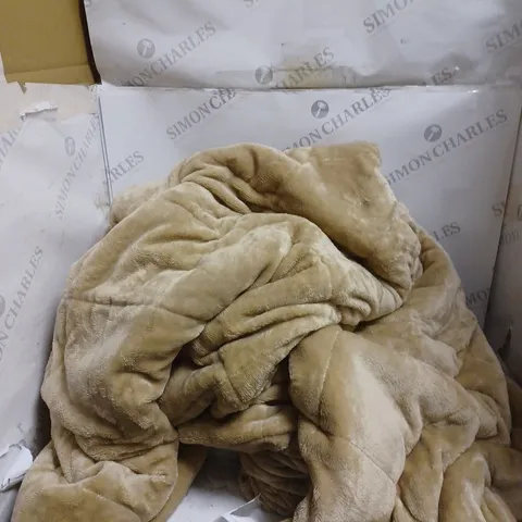 UNBRANDED WEIGHTED LIGHT BROWN BLANKET SIZE UNSPECIFIED