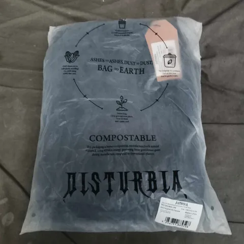 BAGGED DISTURBIA OPIA CAMI BEADED EMBROIDED VELOUR MIDAXI DRESS IN BLACK - UK 6