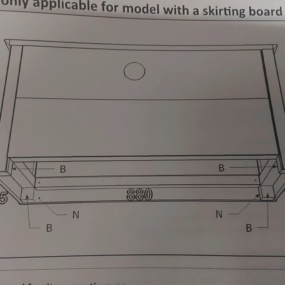 BOXED 1 DRAWER TV STAND IN ANTIQUE WAX
