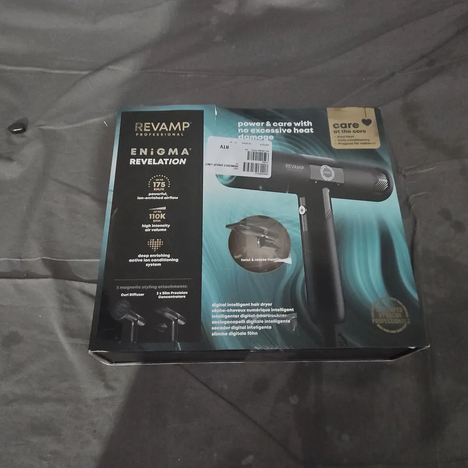 BOXED REVAMP ENIGMA REVELATION HAIR DRYER DR-6500-GB