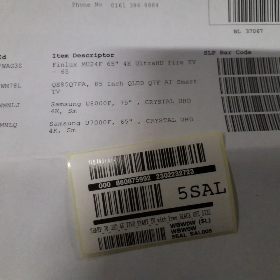 PALLET CONTAINING APPROXIMATELY 5 ASSORTED DAMAGED TVS