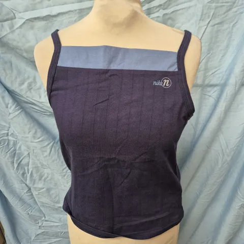 NIKE WOMEN'S TANK TOP β NAVY WITH LIGHT BLUE PANEL β SIZE L