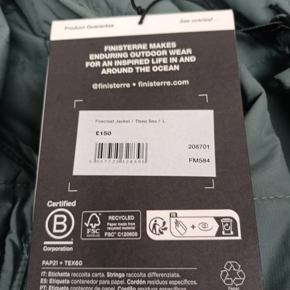FINISTERRE JACKET – DEEP SEA OLIVE, UK L