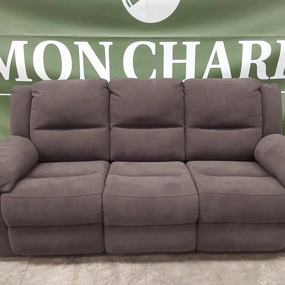 ALBION FABRIC 3 SEATER HIGH BACK MANUAL RECLINER SOFA RRP £749