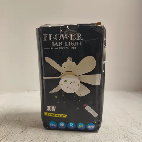 BOXED FLOWER FAN LIGHT - CEILING FAN WITH LIGHT