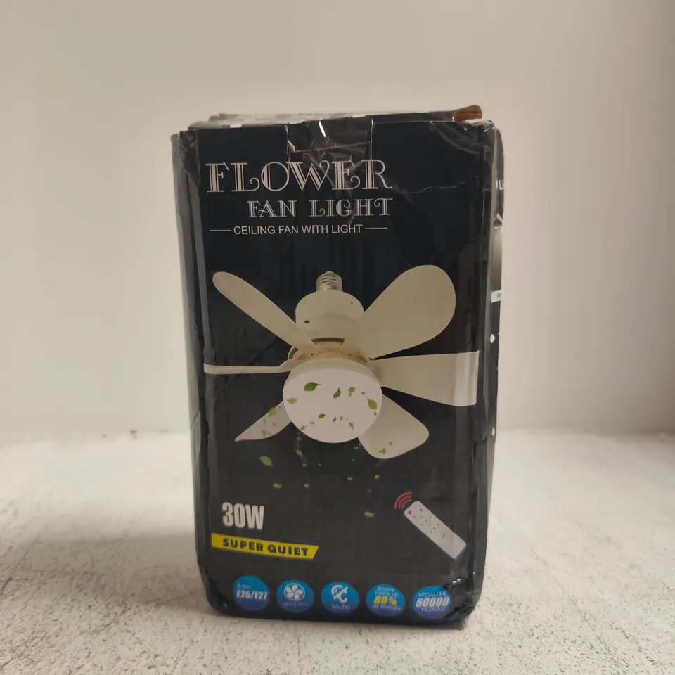 BOXED FLOWER FAN LIGHT - CEILING FAN WITH LIGHT