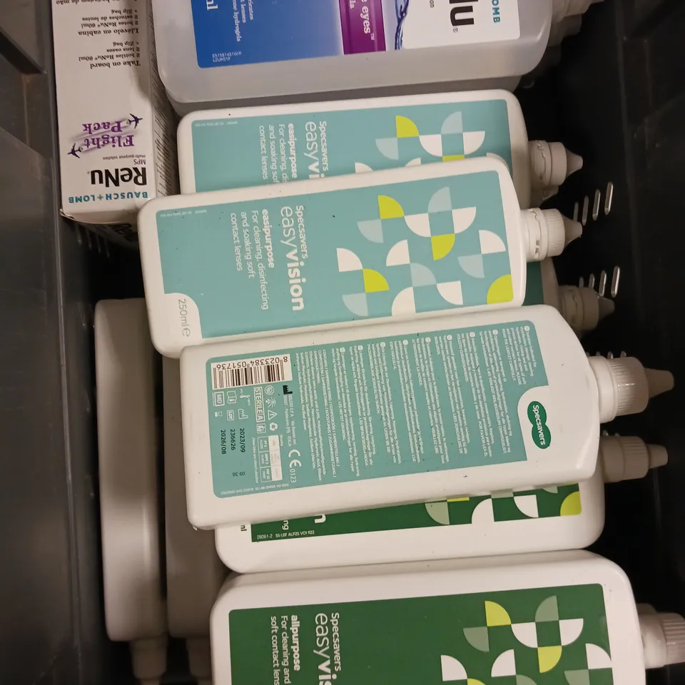 APPROXIMATELY 20 ASSORTED CONTACT LENS LIQUID SOLUTIONS - COLLECTION ONLY