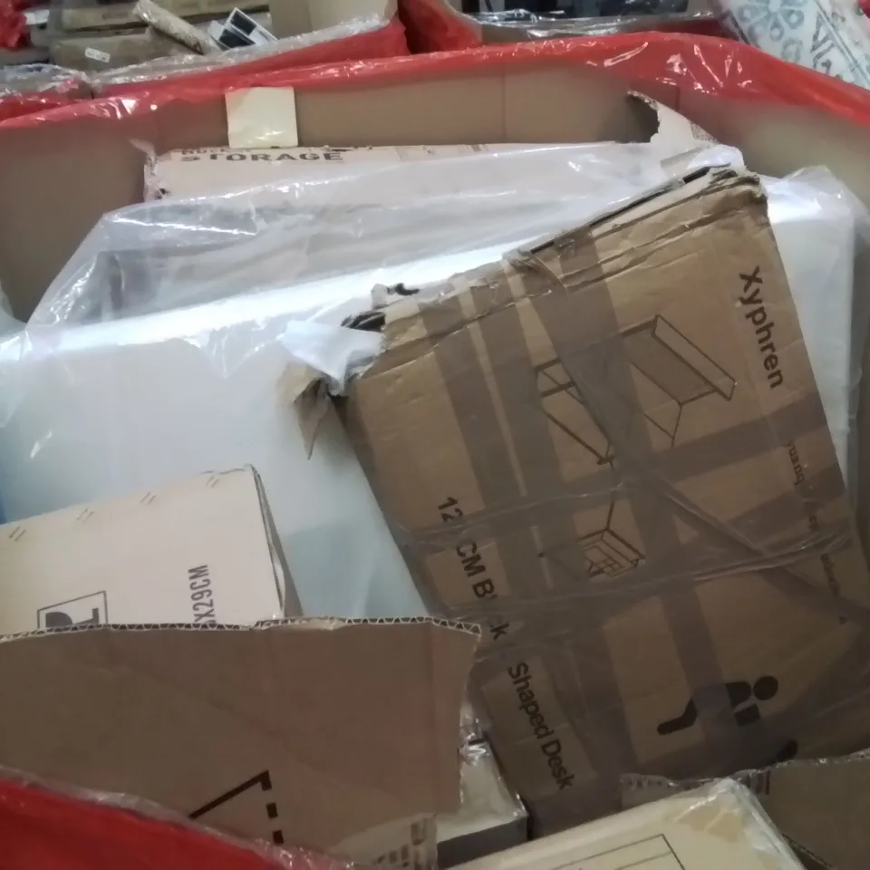PALLET OF ASSORTED HOUSEHOLD GOODS AND PRODUCTS TO INCLUDE;CAT LITTER BOX,TRAMPOLINE,GRASS CUTTER