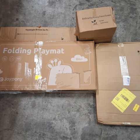 PALLET CONTAINING ASSORTED PRODUCTS INCLUDING FOLDING PLAYMAT, ARTIFICIAL IVY PRIVACY FENCE SCREEN, SQUEEGEE BROOM & LAPTOP BED DESK