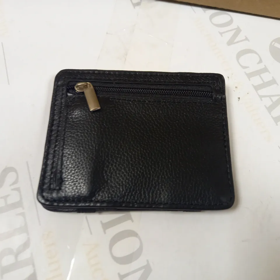DESIGNER FAUX LEATHER WALLET IN BLACK