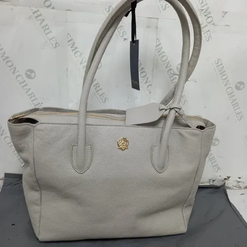 PAUL CASTELLOE GRAY FAUX LEATHER BAG