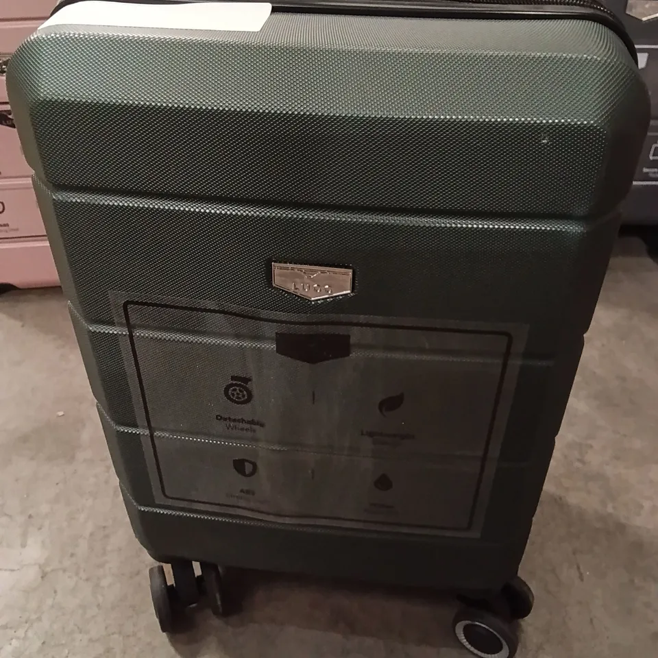 UNBOXED KEPLIN LUGG SMALL SIZE TRAVEL SUITCASE WITH WHEELS GREEN COLOUR 