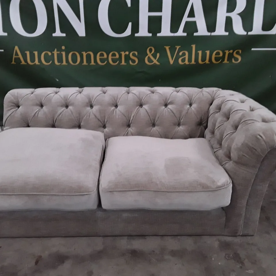QUALITY DESIGNER SOFA LHF SECTION - MINK FABRIC