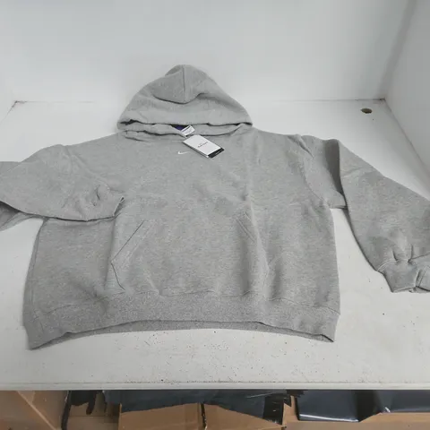NIKE STUDIO FLEECE WOMENS GREY HOODIE IN OVERSIZED FIT - L / G