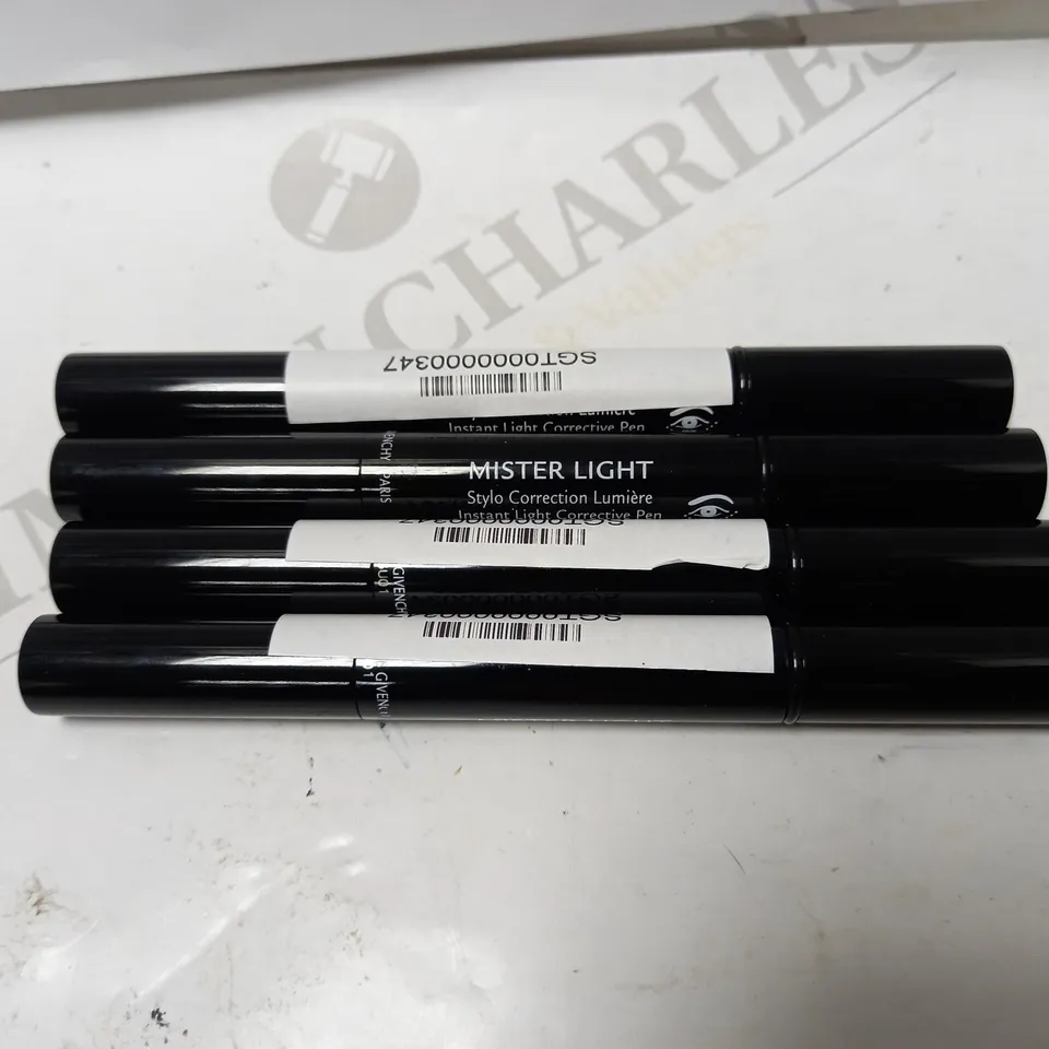 LOT OF 4 ASSORTED GIVENCHY MISTER LIGHT INSTANT LIGHT CORRECTIVE PEN - 2 X #4, 2 X #6