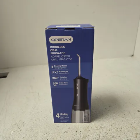 OPERAN CORDLESS ORAL IRRIGATOR - 4 MODES, 300ML TANK, IPX7 WATERPROOF