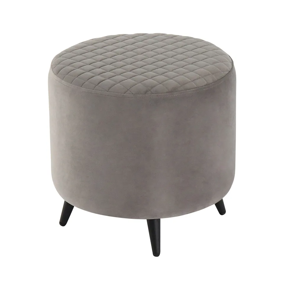 BOXED TOBY GREY FOOTSTOOL (1 BOX)