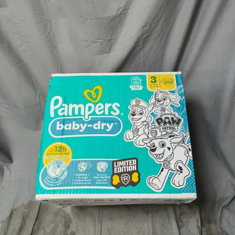 PAMPERS BABY-DRY NAPPIES – LIMITED EDITION PAW PATROL BOX, SIZE 3 (6–10 KG) 234 IN BOX
