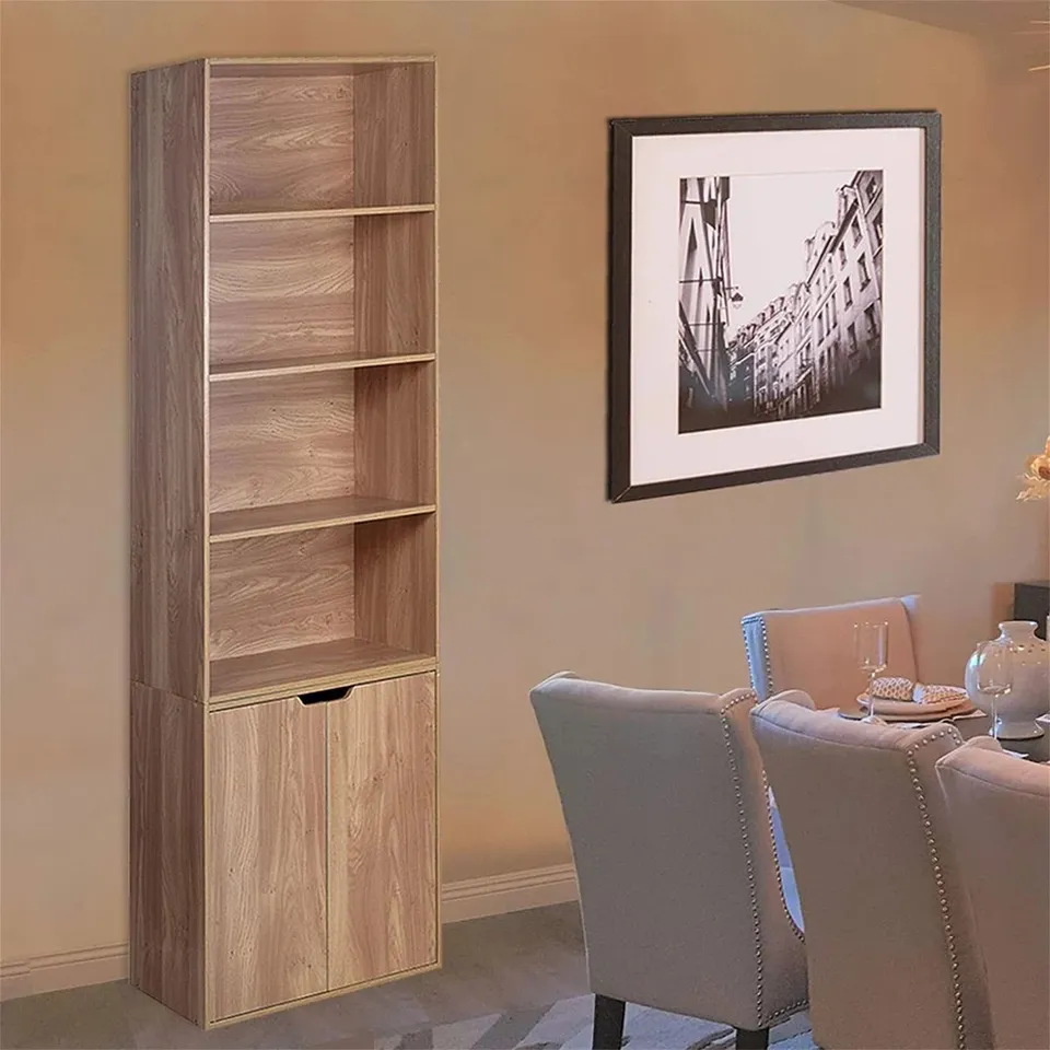 BOXED YVETTE BOOKCASE - OAK COLOUR (1 BOX)