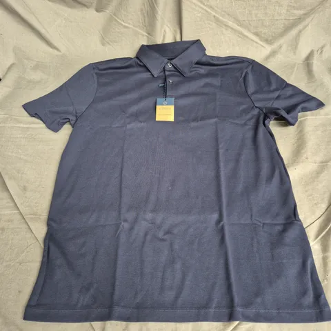 CHARLES TYRWHITT PERFORMANCE SHORT SLEEVE POLO JERSEY IN NAVY BLUE SIZE M