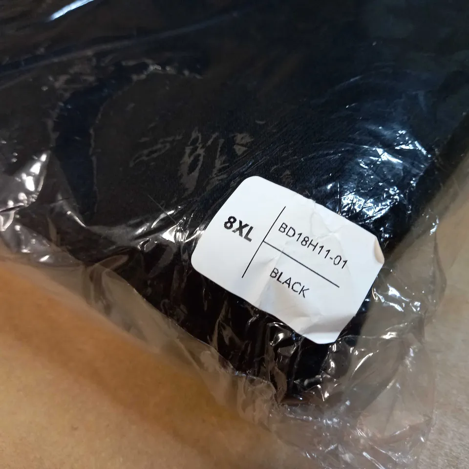 PACKAGED BIG DUDE BLACK ZIPPED THROUGH HOODIE - 8XL