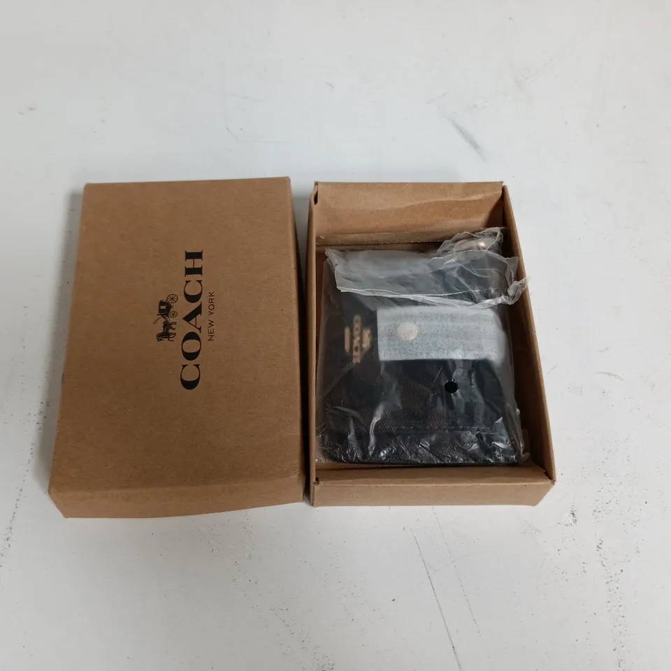 BOXED COACH BROWN COIN PURSE