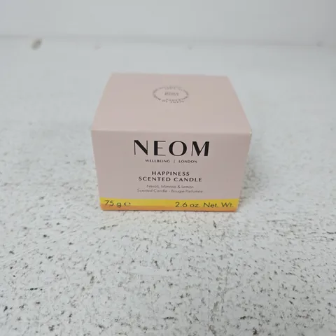 NEOM HAPPINESS SCENTED CANDLE – NEROLI, MIMOSA & LEMON (75G)
