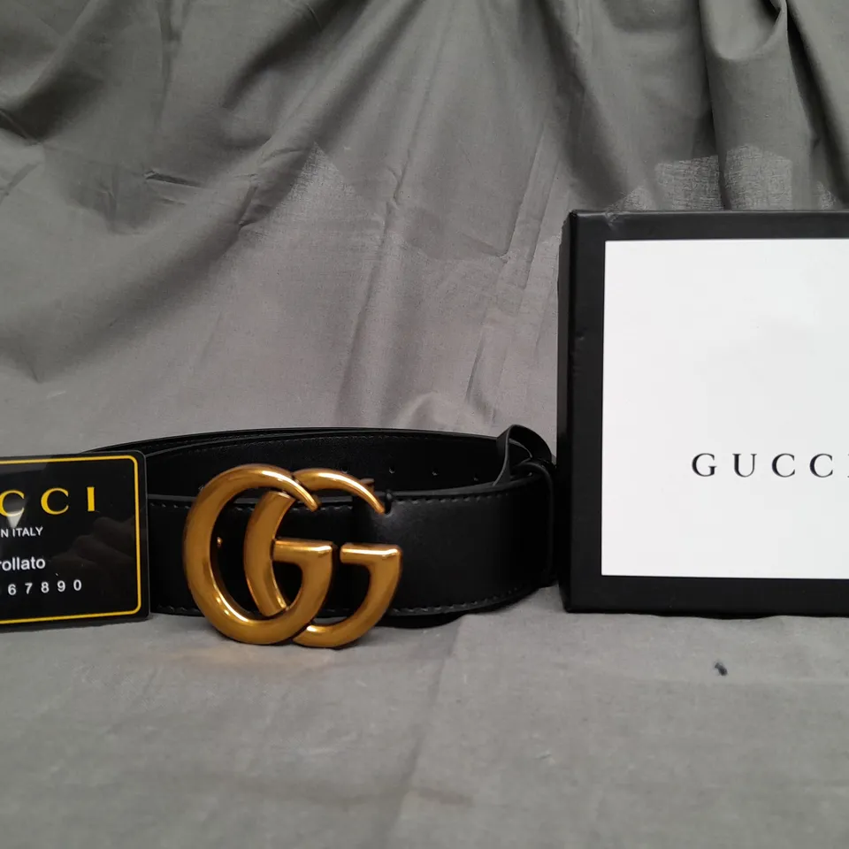 BOXED GUCCI BLACK BELT 
