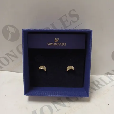 BOXED SWAROVSKI MOON STUD EARRINGS