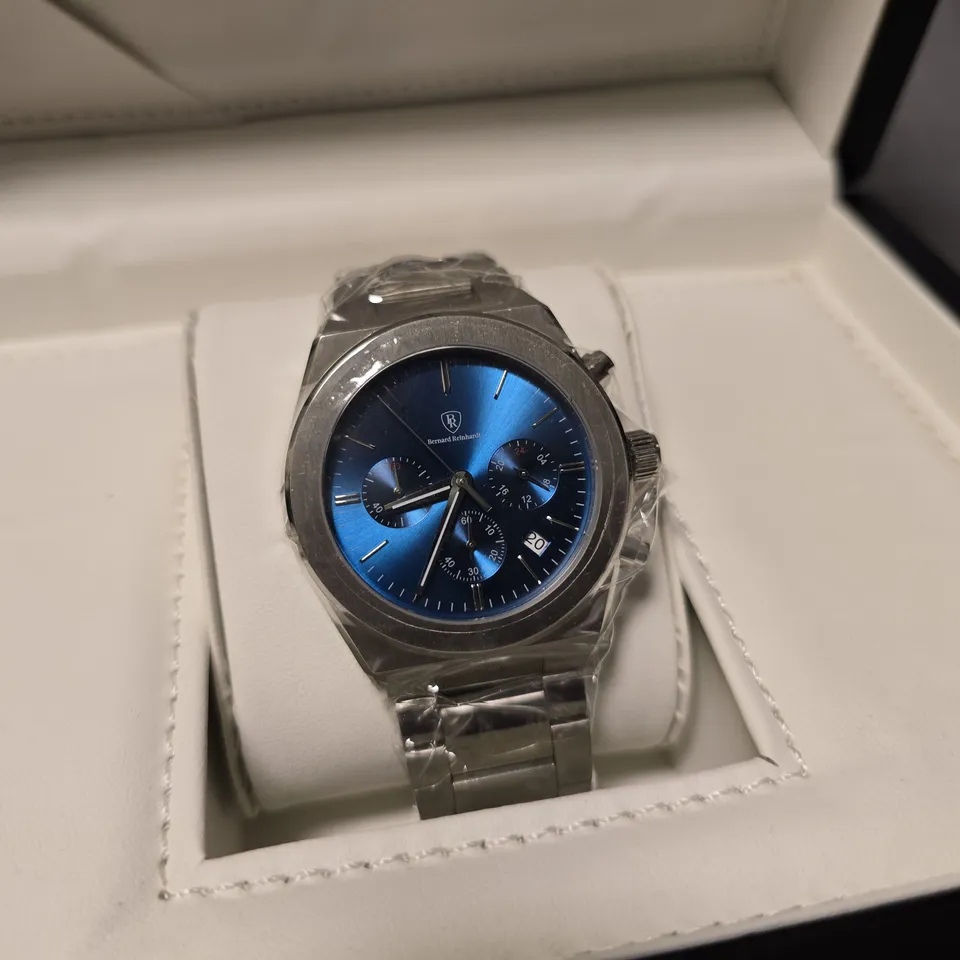 BERNARD REINHARDT WATCH – TEXTURED DIAL – 316 STAINLESS STEEL CASE & STRAP – SWISS MOVEMENT – SAPPHIRE CRYSTAL - 5 ATM WATER RESISTANT – GIFT BOX