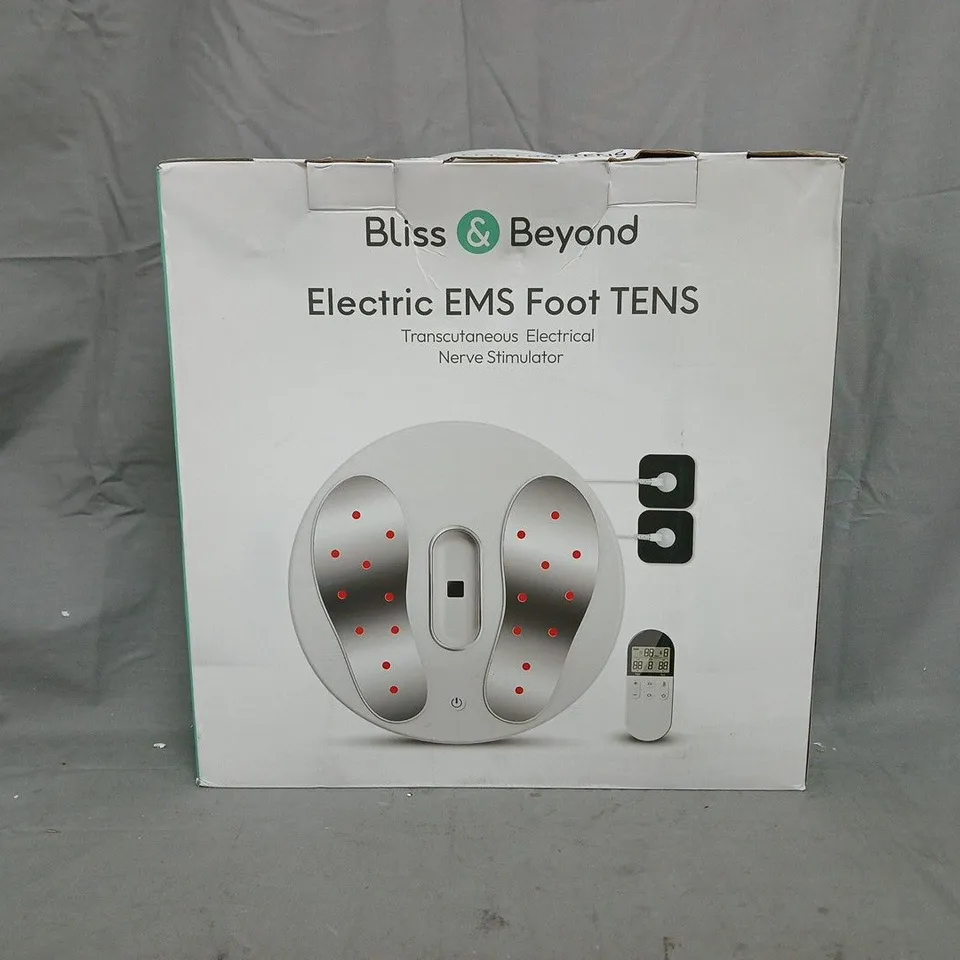 BOXED BLISS & BEYOND ELECTRIC EMS FOOT TENS – TRANSCUTANEOUS ELECTRICAL NERVE STIMULATOR KTR-4026